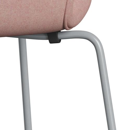 [product_category]-Fritz Hansen 3107 Chair Full Upholstery, Silver Grey/Divina Md Soft Pink-Fritz Hansen-3107FU-DMD613-SIGREY-FRI-7