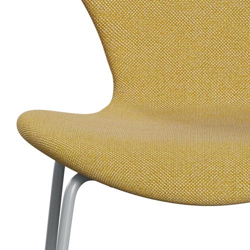 [product_category]-Fritz Hansen 3107 Chair Full Upholstery, Silver Grey/Hallingdal Yellow/White-Fritz Hansen-3107FU-HAL407-SIGREY-FRI-6