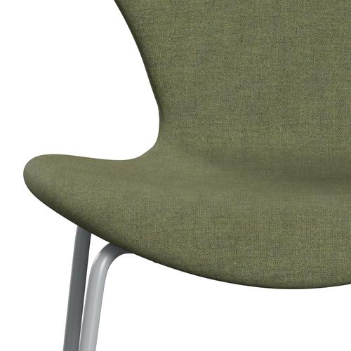 [product_category]-Fritz Hansen 3107 Chair Full Upholstery, Silver Grey/Remix Green-Fritz Hansen-3107FU-REM933-SIGREY-FRI-6