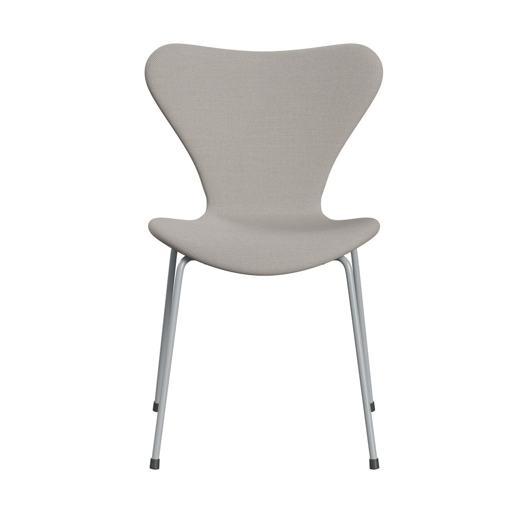 [product_category]-Fritz Hansen 3107 Chair Full Upholstery, Silver Grey/Steelcut Trio White & Grey-Fritz Hansen-3107FU-STR205-SIGREY-FRI-1