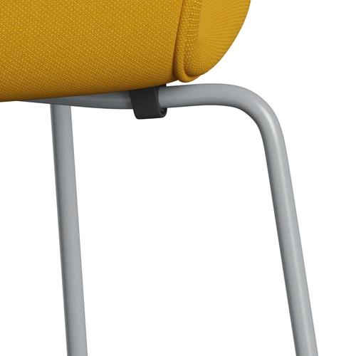 [product_category]-Fritz Hansen 3107 Chair Full Upholstery, Silver Grey/Steelcut Trio Yellow-Fritz Hansen-3107FU-STR446-SIGREY-FRI-7