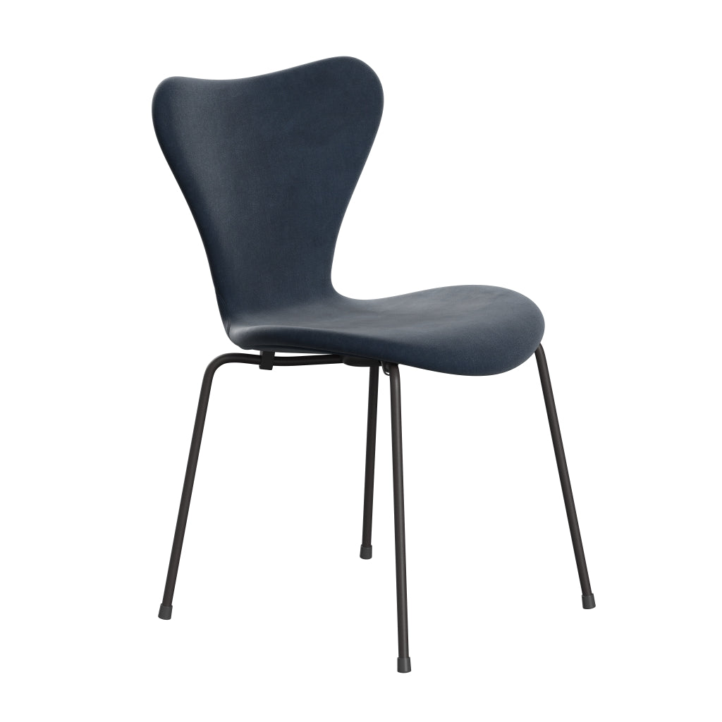 [product_category]-Fritz Hansen 3107 Chair Full Upholstery, Warm Graphite/Belfast Velvet Grey Blue-Fritz Hansen-3107FU-BEL143-WARGRA-FRI-2