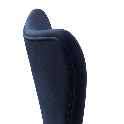 [product_category]-Fritz Hansen 3107 Chair Full Upholstery, Warm Graphite/Belfast Velvet Midnight Blue-Fritz Hansen-3107FU-BEL062-WARGRA-FRI-5