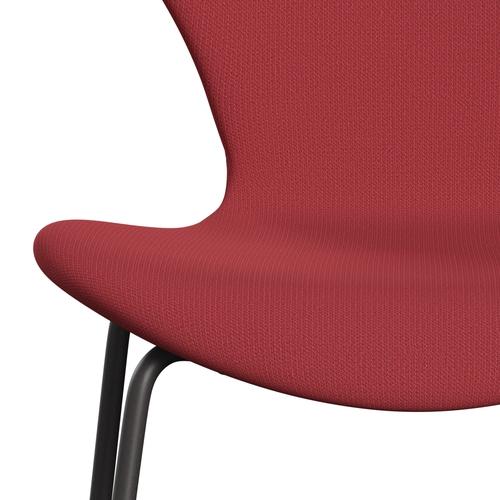 [product_category]-Fritz Hansen 3107 Chair Full Upholstery, Warm Graphite/Capture Instant Red-Fritz Hansen-3107FU-CP5401-WARGRA-FRI-6