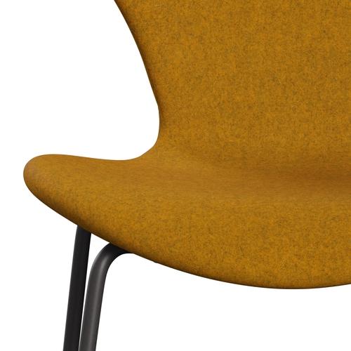 [product_category]-Fritz Hansen 3107 Chair Full Upholstery, Warm Graphite/Divina Melange Ochre Yellow-Fritz Hansen-3107FU-DIM457-WARGRA-FRI-6