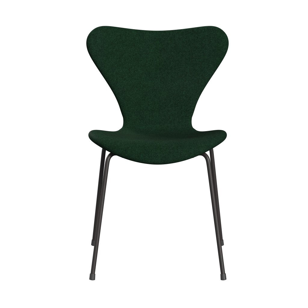 [product_category]-Fritz Hansen 3107 Chair Full Upholstery, Warm Graphite/Divina Melange Warm Dark Green-Fritz Hansen-3107FU-DIM967-WARGRA-FRI-1