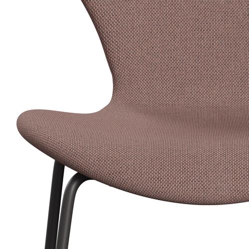 [product_category]-Fritz Hansen 3107 Chair Full Upholstery, Warm Graphite/Re Wool Soft Pink/Natural-Fritz Hansen-3107FU-REW648-WARGRA-FRI-6