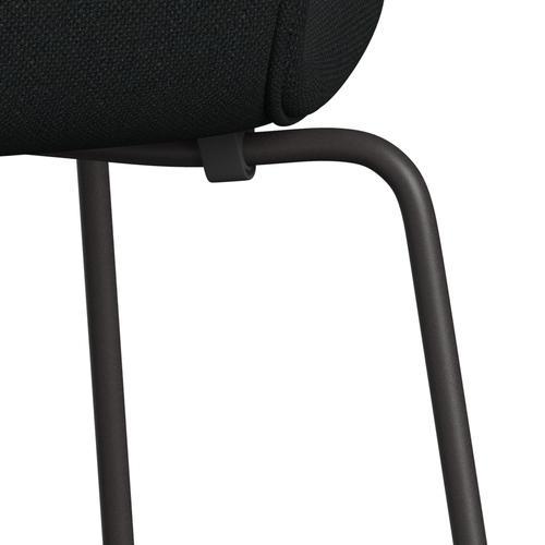 [product_category]-Fritz Hansen 3107 Chair Full Upholstery, Warm Graphite/Sunniva 2 Black (Sv193)-Fritz Hansen-3107FU-SV193-WARGRA-FRI-7