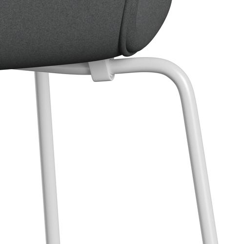 [product_category]-Fritz Hansen 3107 Chair Full Upholstery, White/Divina Dark Grey-Fritz Hansen-3107FU-DIV173-DRWH-FRI-7