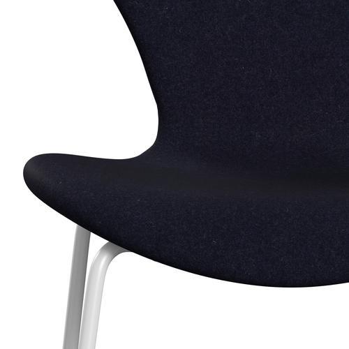 [product_category]-Fritz Hansen 3107 Chair Full Upholstery, White/Divina Md Navy Dark-Fritz Hansen-3107FU-DMD783-DRWH-FRI-6