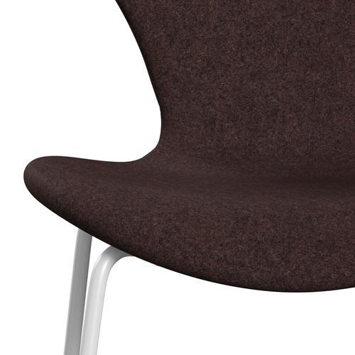 [product_category]-Fritz Hansen 3107 Chair Full Upholstery, White/Divina Melange Dusty Violet-Fritz Hansen-3107FU-DIM677-DRWH-FRI-6