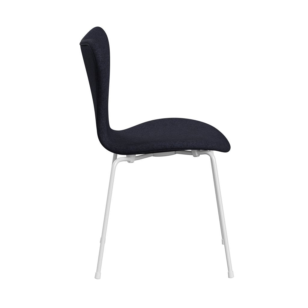 [product_category]-Fritz Hansen 3107 Chair Full Upholstery, White/Divina Melange Grey/Purple-Fritz Hansen-3107FU-DIM687-DRWH-FRI-3