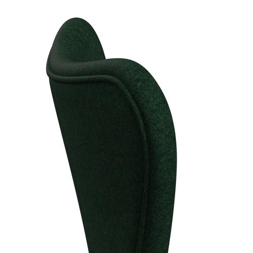 [product_category]-Fritz Hansen 3107 Chair Full Upholstery, White/Divina Melange Warm Dark Green-Fritz Hansen-3107FU-DIM967-DRWH-FRI-5