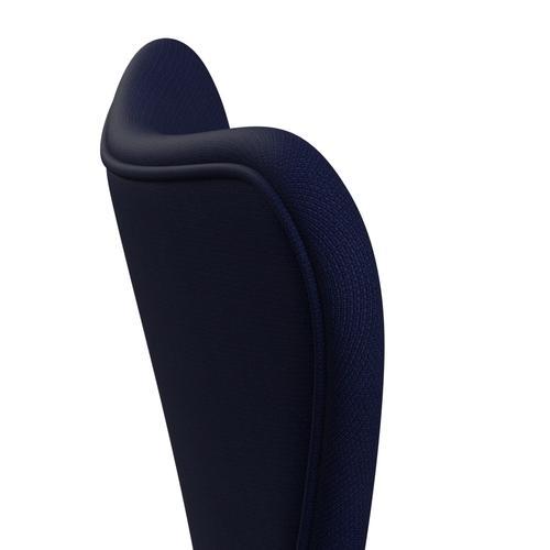 [product_category]-Fritz Hansen 3107 Chair Full Upholstery, White/Fame Dark Blue (F66005)-Fritz Hansen-3107FU-F66005-DRWH-FRI-5