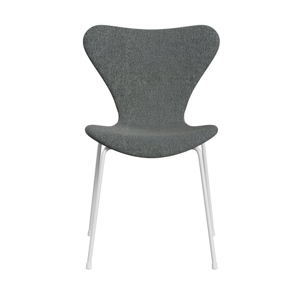 [product_category]-Fritz Hansen 3107 Chair Full Upholstery, White/Hallingdal White/Brown-Fritz Hansen-3107FU-HAL126-DRWH-FRI-1