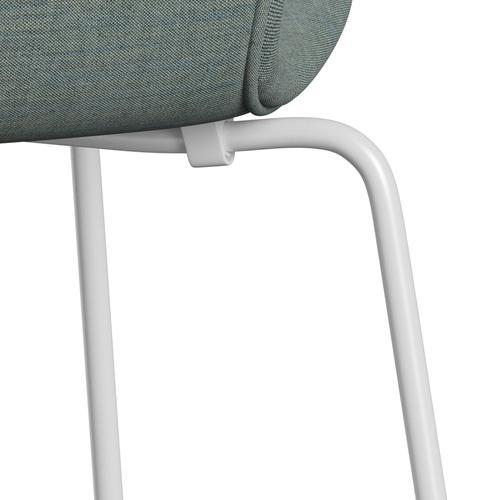 [product_category]-Fritz Hansen 3107 Chair Full Upholstery, White/Remix Green/Grey-Fritz Hansen-3107FU-REM906-DRWH-FRI-7