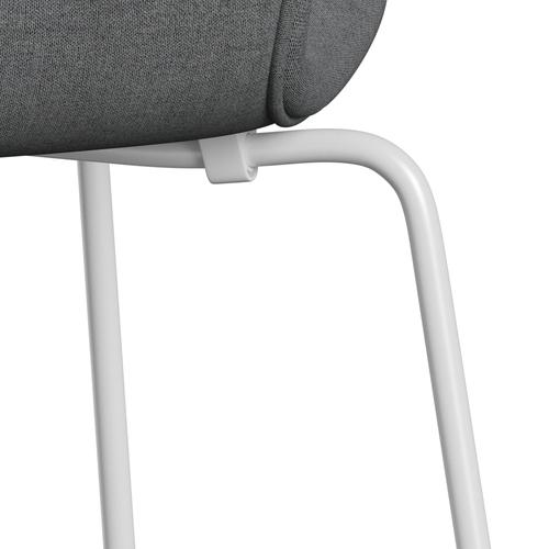 [product_category]-Fritz Hansen 3107 Chair Full Upholstery, White/Remix Grey (Rem143)-Fritz Hansen-3107FU-REM143-DRWH-FRI-7