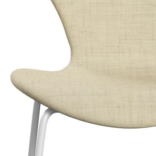 [product_category]-Fritz Hansen 3107 Chair Full Upholstery, White/Remix Wool White-Fritz Hansen-3107FU-REM113-DRWH-FRI-6