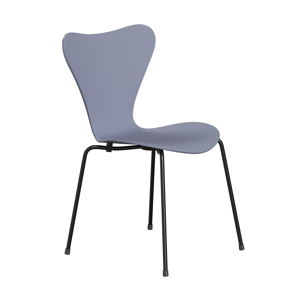 [product_category]-Fritz Hansen 3107 Chair Unupholstered, Black/Lacquered Lavender Blue-Fritz Hansen-3107-LA810-DRBL-FRI-2