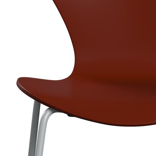 [product_category]-Fritz Hansen 3107 Chair Unupholstered, Silver Grey/Lacquered Venetian Red-Fritz Hansen-3107-LA670-SIGREY-FRI-6