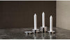 Fritz Hansen Candle Holder, Stainless Steel, Silver Plated, Set Of 3