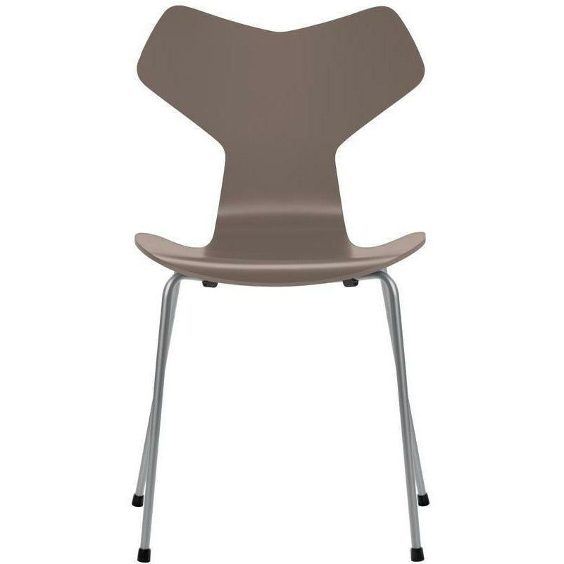 [product_category]-Fritz Hansen Grand Prix Chair Lacquered Deep Clay Shell, Silver Grey Base-Fritz Hansen-3130-Lacquered-DeepClay-SilverGrey-FRI-1