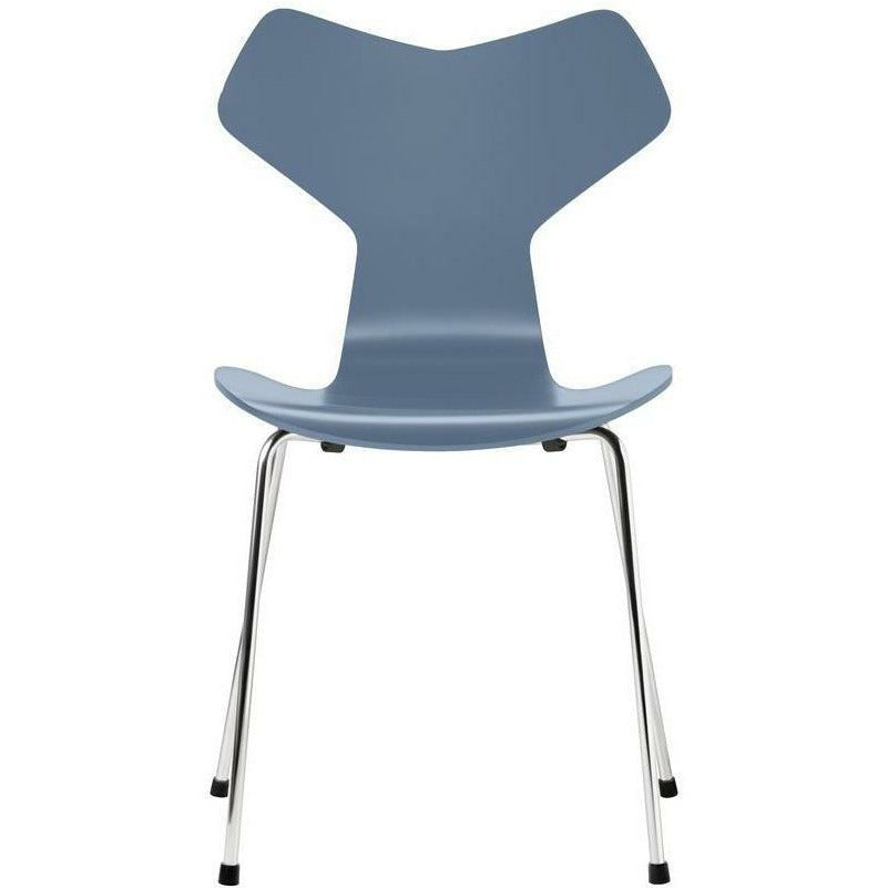 [product_category]-Fritz Hansen Grand Prix Chair Lacquered Dusk Blue Shell, Chromed Steel Base-Fritz Hansen-3130-Lacquered-DuskBlue-Chrome-FRI-1