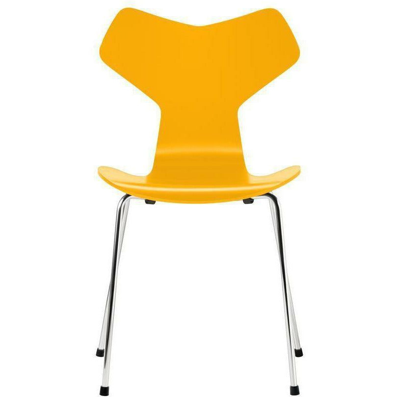 [product_category]-Fritz Hansen Grand Prix Chair Lacquered True Yellow Shell, Chrome Plated Steel Base-Fritz Hansen-3130-Lacquered-TrueYellow-Chrome-FRI-1