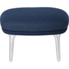 Fritz Hansen Jh11 Ro Footstoll Aluminium, Mood Blue/ Canvas Blue