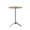 Fritz Hansen Ks12 Little Friend Table, Polished Aluminium/Oak Laminate