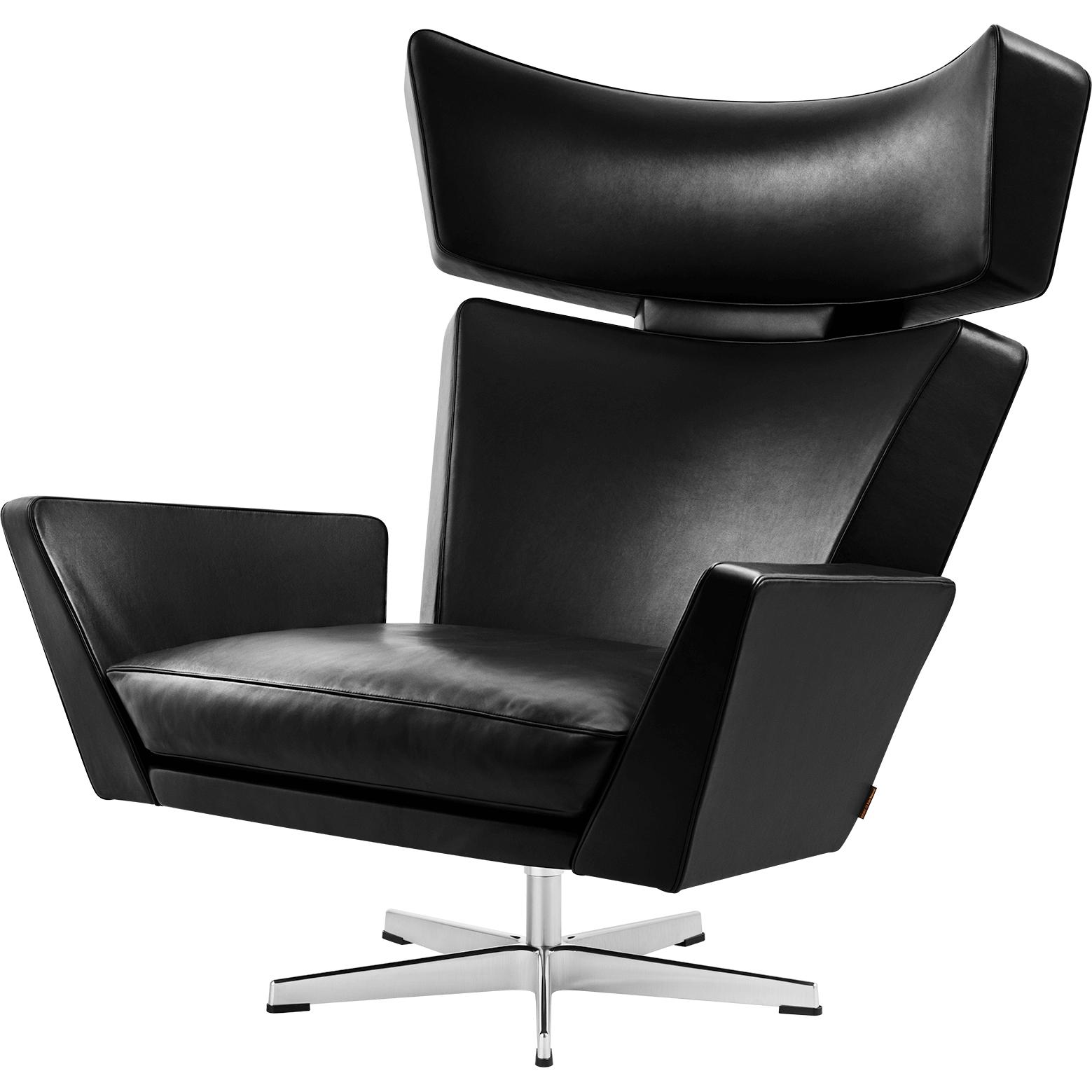 [product_category]-Fritz Hansen Oksen Lounge Chair Aluminium, Elegance Black-Fritz Hansen-4201-elegance black-FRI-1