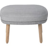 Fritz Hansen Ro Stool Wood, Hallingdal Grey/ Canvas Grey