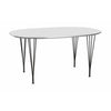 Fritz Hansen Super Ellipse Dining Table 100x150 Cm, White/Warm Graphite