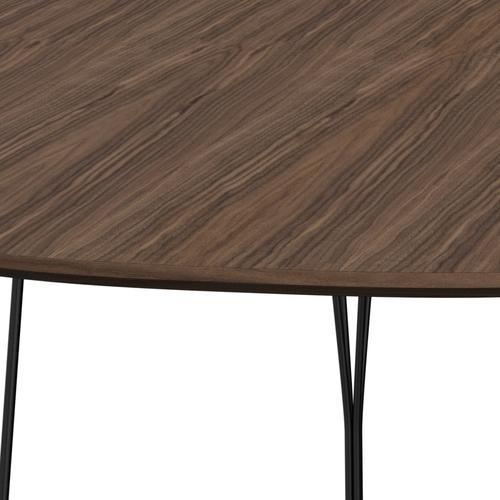 [product_category]-Fritz Hansen Superellipse Dining Table Black/Walnut Veneer With Walnut Table Edge, 240x120 Cm-Fritz Hansen-B614-WAL001-WAL001-DRBL-FRI-4