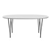 Fritz Hansen Superellipse Dining Table Black/White Fenix Laminates, 170x100 Cm