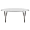 Fritz Hansen Superellipse Dining Table Brown Bronze/White Fenix Laminates, 180x120 Cm