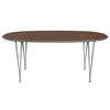 Fritz Hansen Superellipse Dining Table Grey Powder Coated/Walnut Veneer, 180x120 Cm