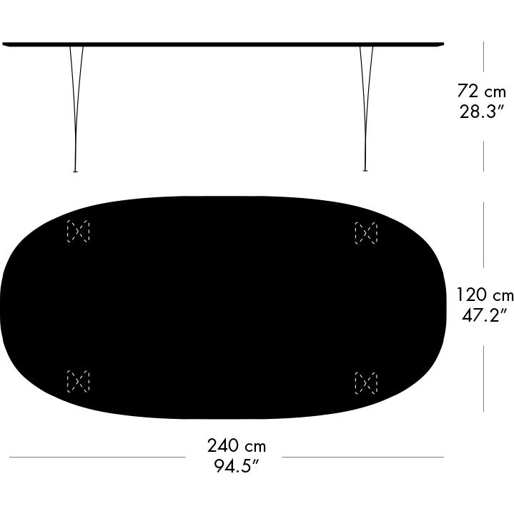 [product_category]-Fritz Hansen Superellipse Dining Table Silver Grey/Walnut Veneer, 240x120 Cm-Fritz Hansen-B614-WAL001-SPAL-SIGREY-FRI-5