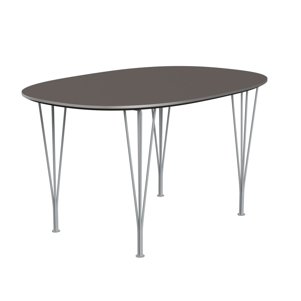 Fritz Hansen Superellipse Spisebord Silver Grey/Grå Laminat, 135x90 Cm