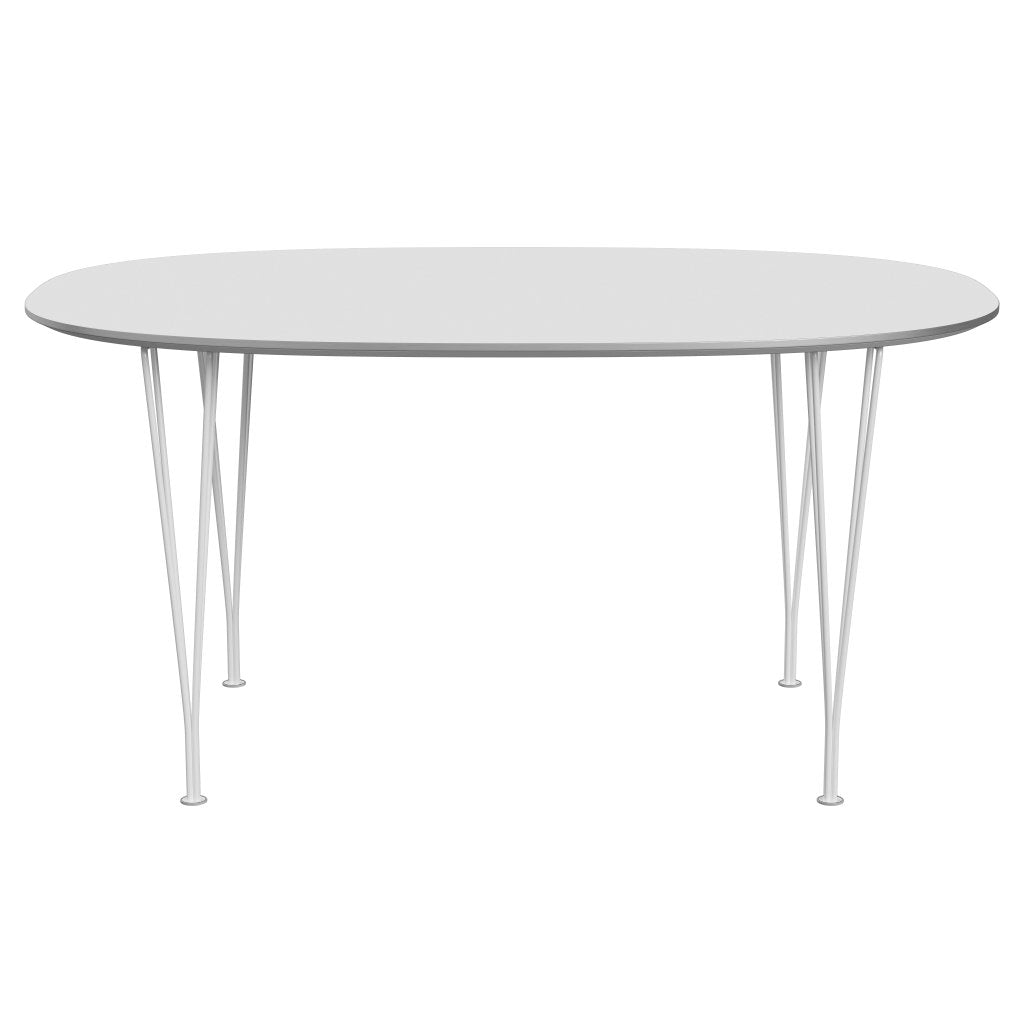 Fritz Hansen Superellipse Spisebord Hvid/Hvid Laminat, 150x100 Cm