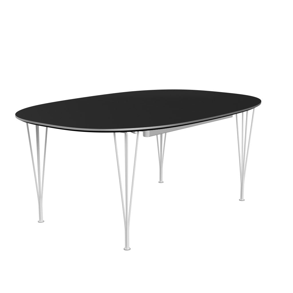 [product_category]-Fritz Hansen Superellipse Extendable Table White/Black Fenix Laminates, 300x120 Cm-Fritz Hansen-B619-FXBLL-SPAL-DRWH-FRI-2