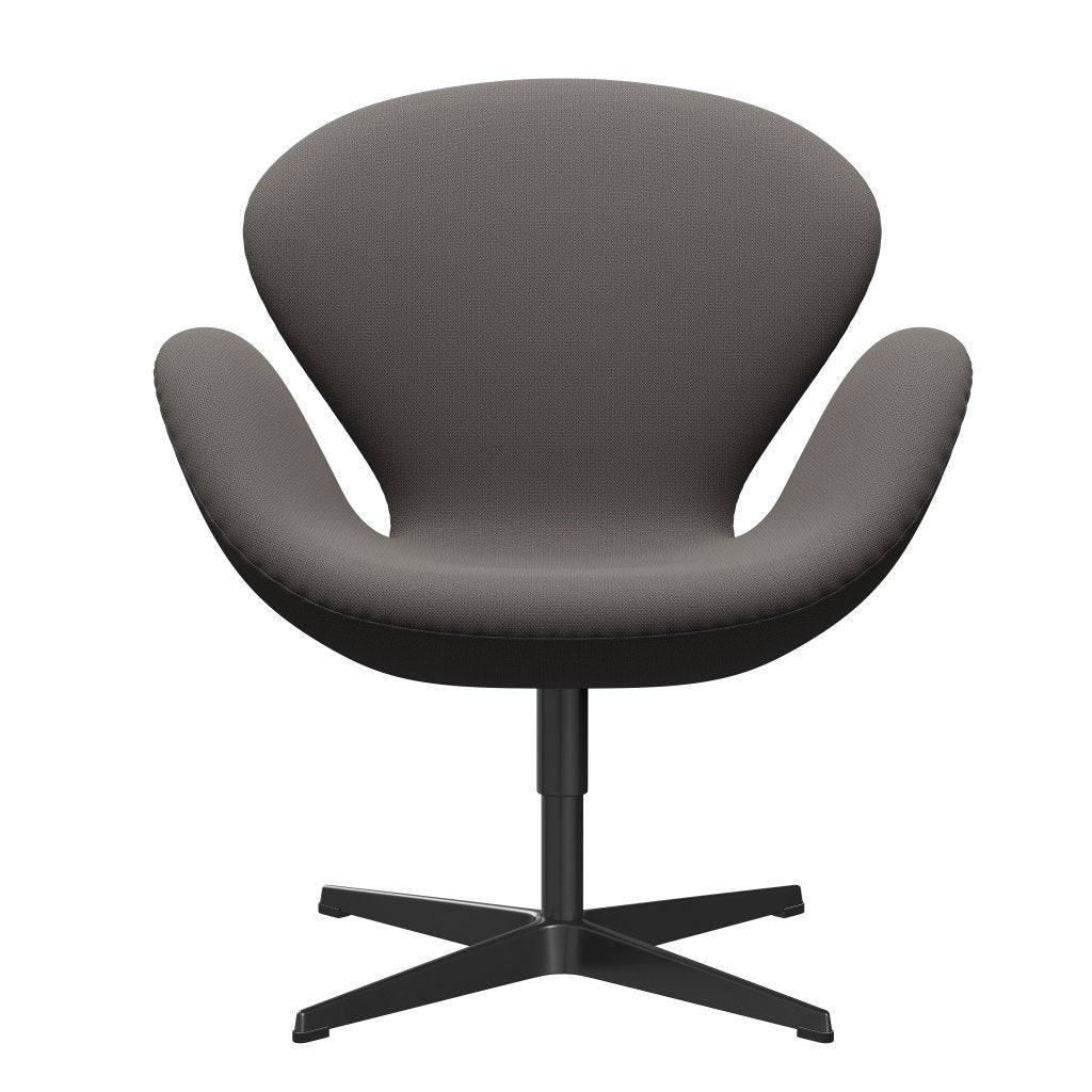 [product_category]-Fritz Hansen Swan Lounge Chair, Black Lacquered/Capture Warm Dark Grey-Fritz Hansen-3320-CP4201-BLLA-FRI-1