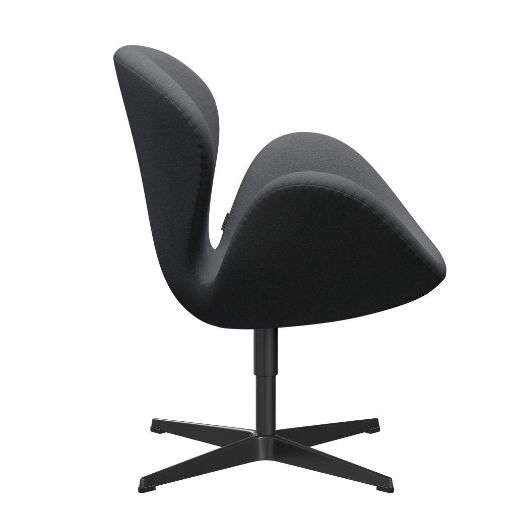 [product_category]-Fritz Hansen Swan Lounge Chair, Black Lacquered/Divina Dark Grey-Fritz Hansen-3320-DIV173-BLLA-FRI-3