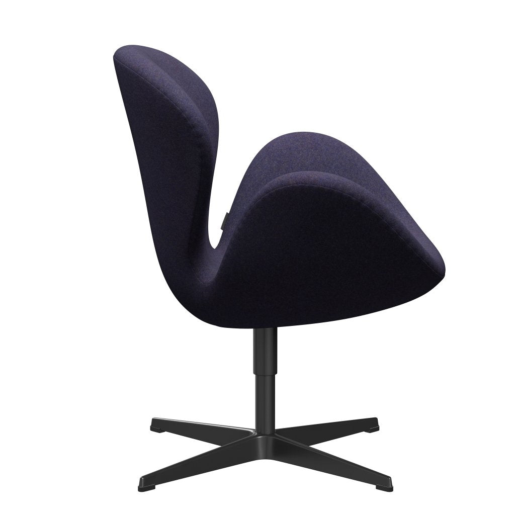 [product_category]-Fritz Hansen Swan Lounge Chair, Black Lacquered/Divina Md Dusty Blue-Fritz Hansen-3320-DMD753-BLLA-FRI-3