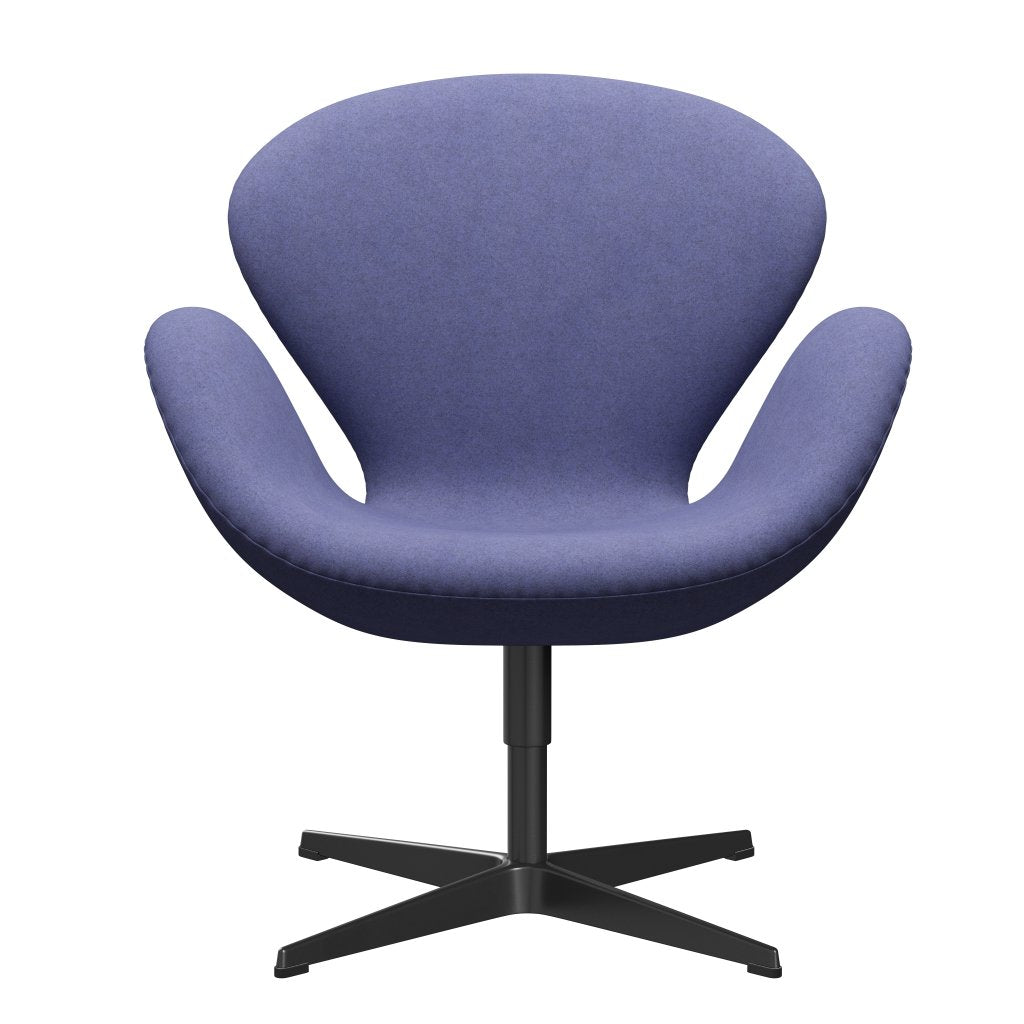 [product_category]-Fritz Hansen Swan Lounge Chair, Black Lacquered/Divina Melange Violet Light-Fritz Hansen-3320-DIM647-BLLA-FRI-1