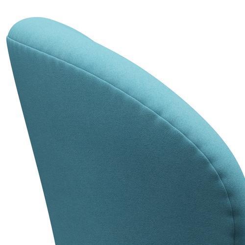 [product_category]-Fritz Hansen Swan Lounge Chair, Black Lacquered/Divina Turquoise Light-Fritz Hansen-3320-DIV836-BLLA-FRI-5