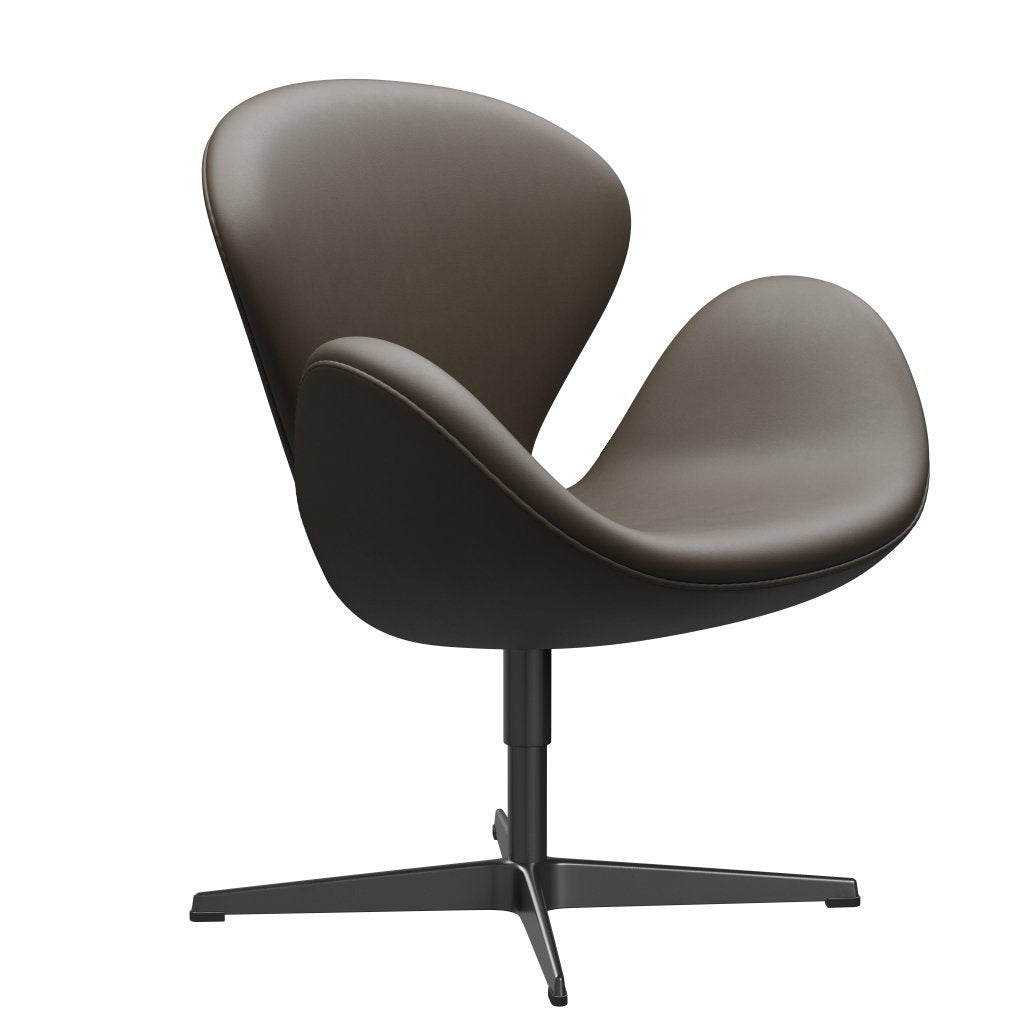 [product_category]-Fritz Hansen Swan Lounge Chair, Black Lacquered/Essential Stone-Fritz Hansen-3320-STSTON-BLLA-FRI-2