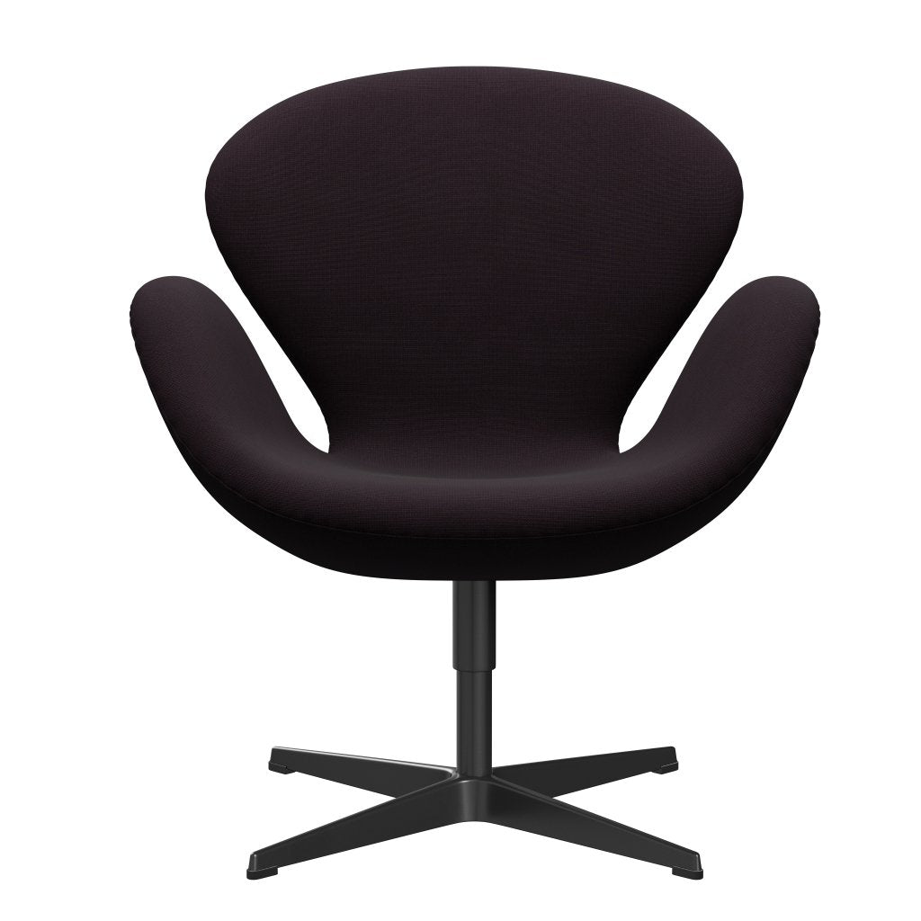 [product_category]-Fritz Hansen Swan Lounge Chair, Black Lacquered/Fame Brown (61108)-Fritz Hansen-3320-F61108-BLLA-FRI-1