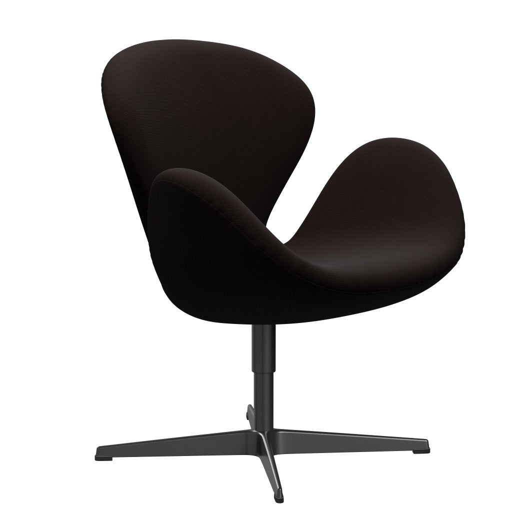 [product_category]-Fritz Hansen Swan Lounge Chair, Black Lacquered/Fame Dark Brown-Fritz Hansen-3320-F61044-BLLA-FRI-2