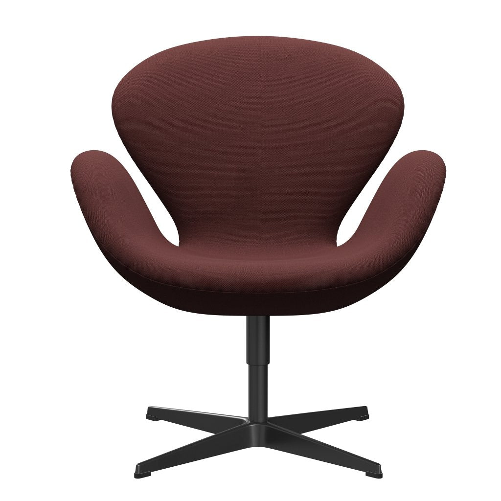 [product_category]-Fritz Hansen Swan Lounge Chair, Black Lacquered/Steelcut Dark Brown (655)-Fritz Hansen-3320-STI655-BLLA-FRI-1